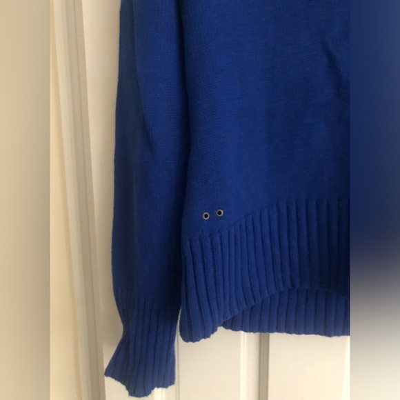 Converse All Star Bright Royal Blue Women's Shawl Collar 100% Cotton Sweater - Picture 3 of 12